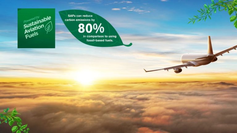 Using Sustainable Aviation Fuel (SAF) can reduce carbon emissions by up to 80% compared to traditional jet fuel